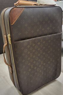 LOUIS VUITTON 20" Leather Suitcase Carry On Luggage +Dust Bag Mens  Travel Case
