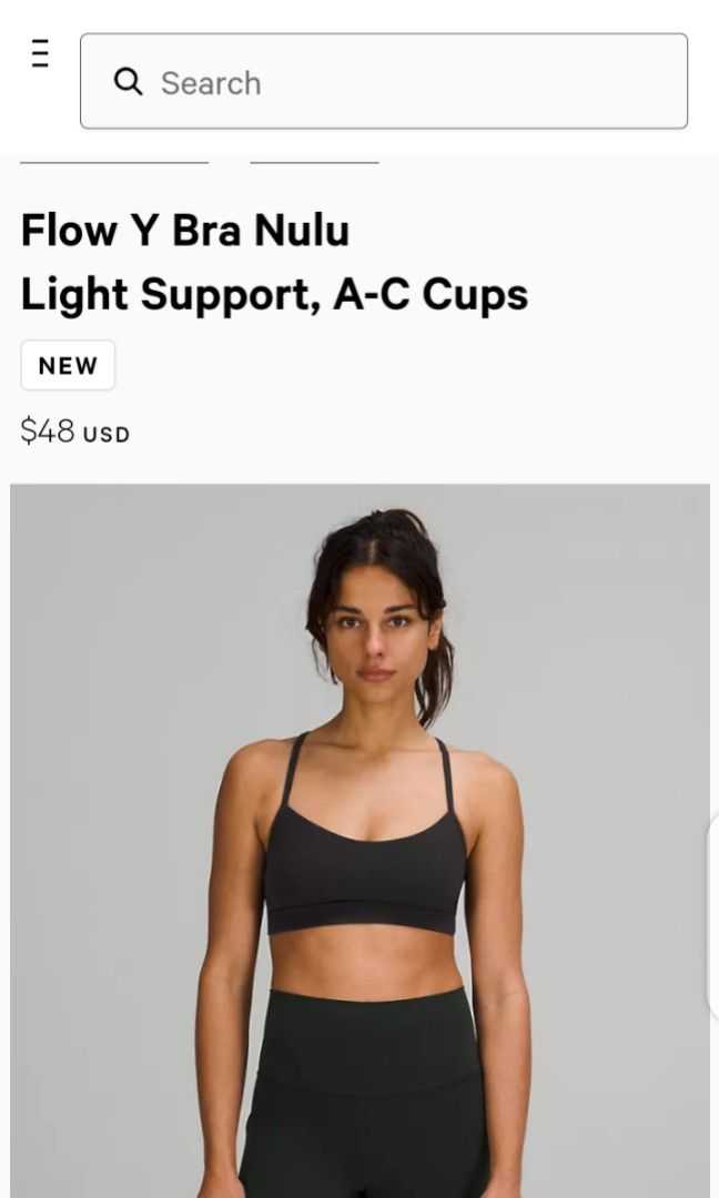 Lululemon Flow Y Bra Nulu Light Support, A-c Cups