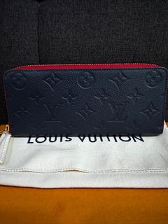 Louis Vuitton Clemence Wallet Monogram Empreinte Marine Rouge