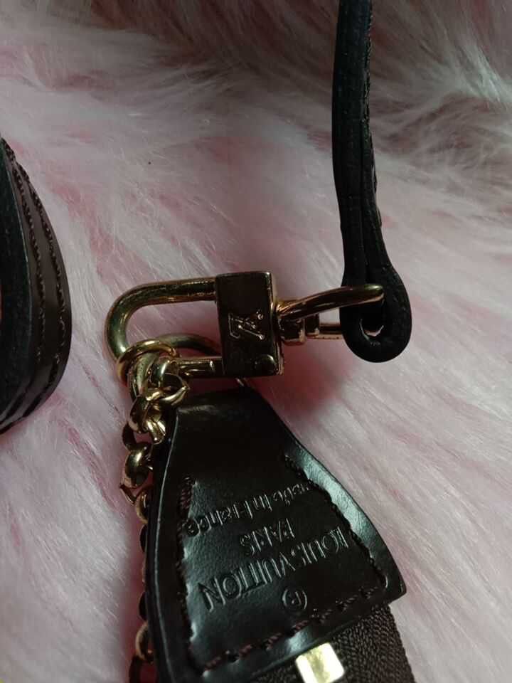 LV Short Folding Wallet N60895 Leather -Black