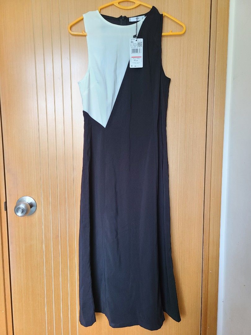 Mango Monochrome midi dress