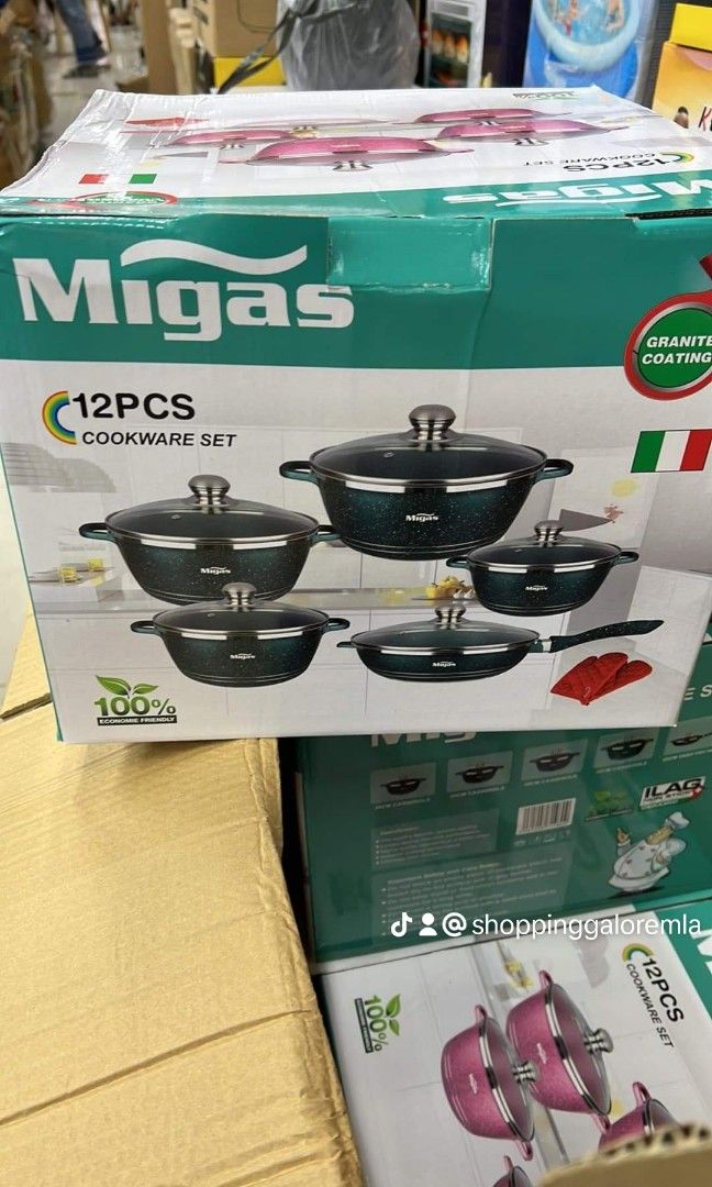 MIGAS 12 PC COOKWARE SET (Category: Cookware & Accessories) located in Manila. Submitted by imeldacsantiago (Listing ID 1245945432, Image 1). Description: MIGAS 12 PC COOKWARE SET CODE JUYA10032025 PRICE 1950 CUT OFF OF ORDERS 11AM (SAME DAY DELIVERY WITHIN MANILA AREA) VIA GRAB, LALAMOVE MOP: COD (MANILA AREA, CAVITE,BULACAN NEXT DAY DELIVERY) GCASH (MANILA, CAVITE, BULACAN AREA, SAME DAY DELIVERY) BDO REMITTANCE CENTERS PLS PM US FOR ORDERS AND