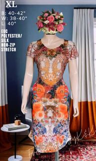 Multicolored Colorful Casual Dress Plus-Size