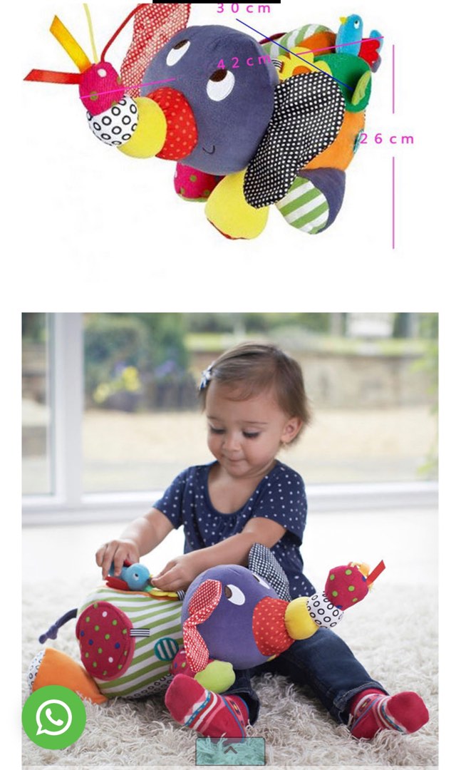Sensory Elephant Pattern Multi-Sensory Elephant Plush Toy on Carousell