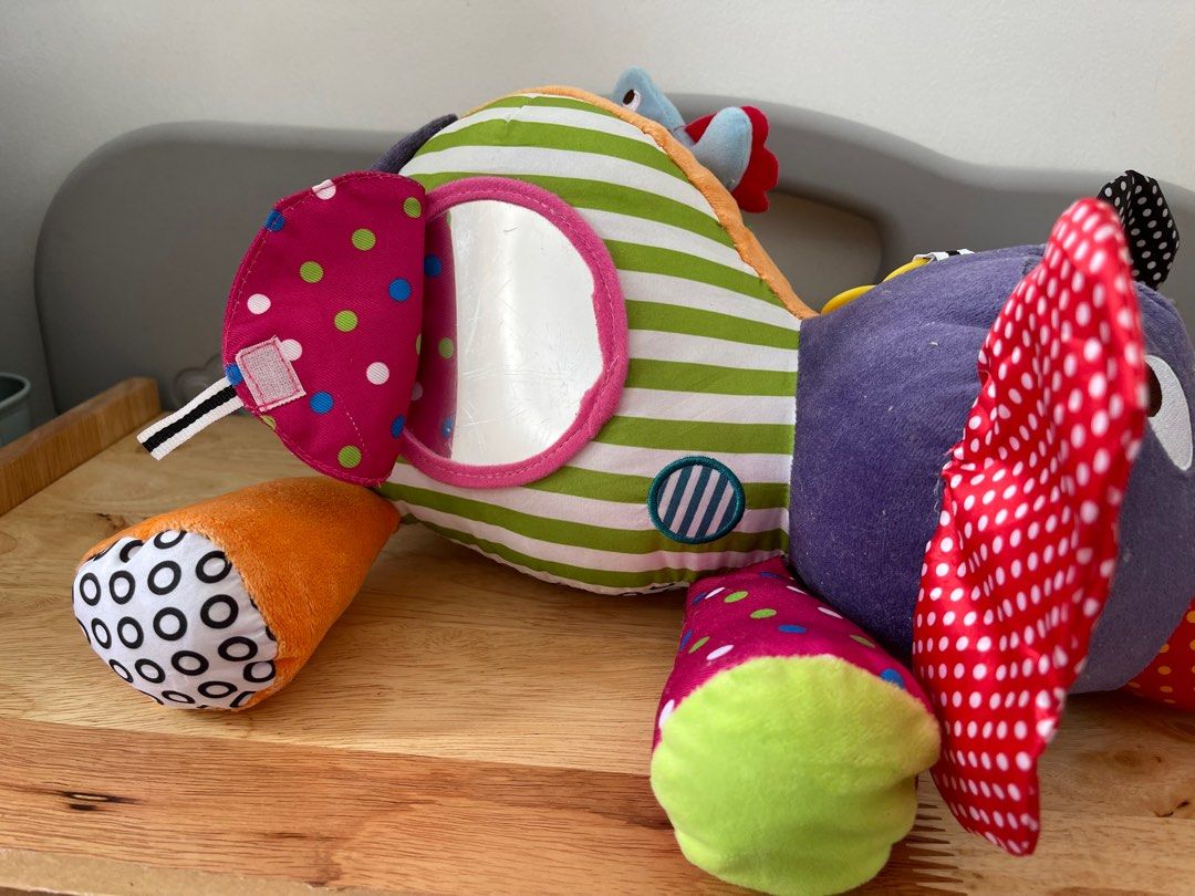Sensory Elephant Pattern Multi-Sensory Elephant Plush Toy on Carousell