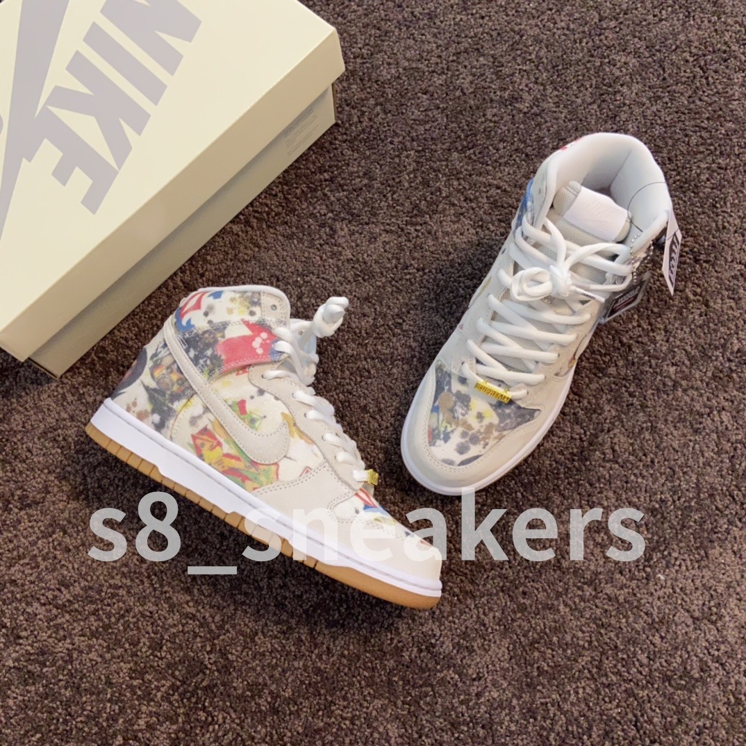 Nike SB Dunk High x Supreme - Rammellzee, 男裝, 鞋, 波鞋- Carousell
