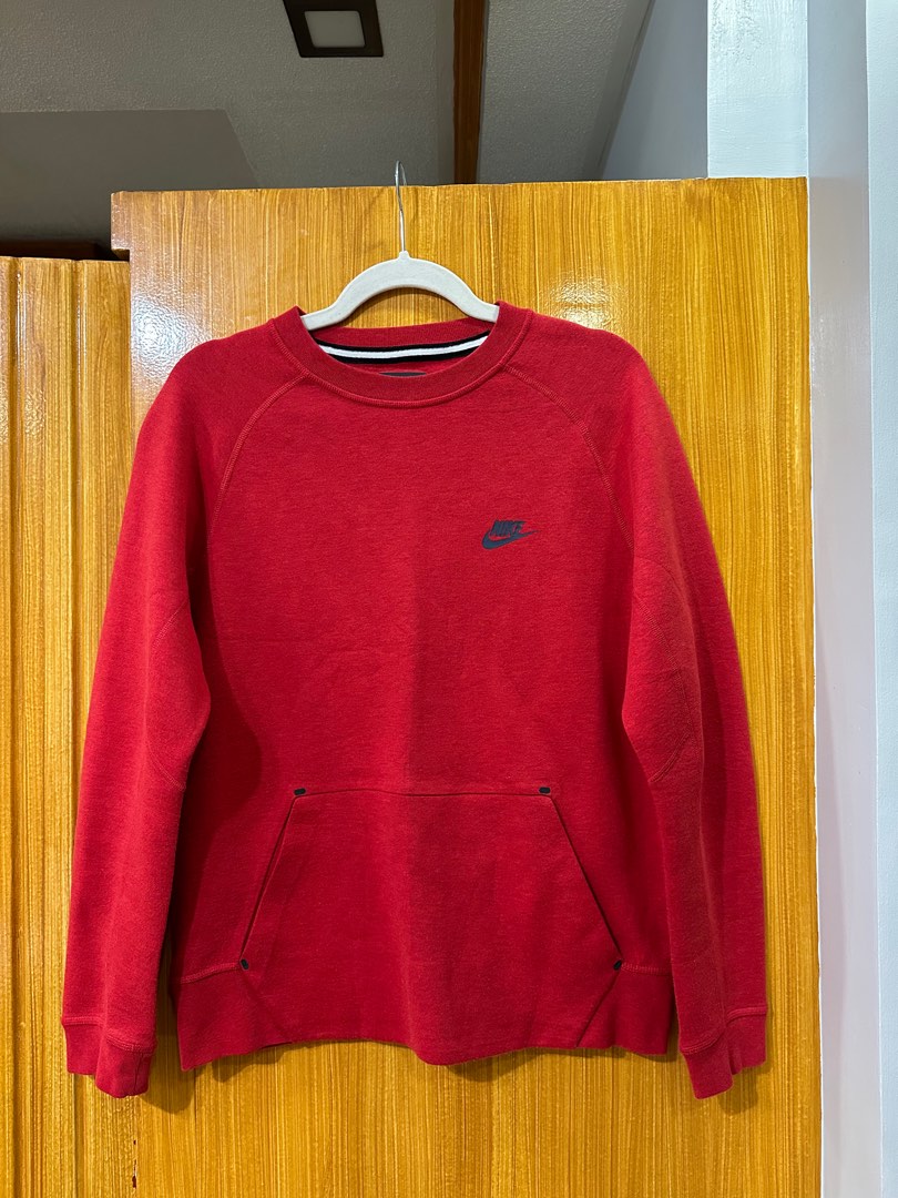 mens red tech fleece