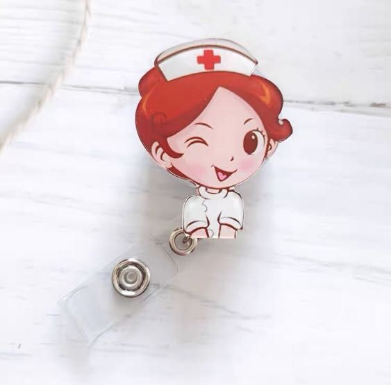 Nurse badge reel retractable clip, Hobbies & Toys, Stationery & Craft,  Other Stationery & Craft on Carousell