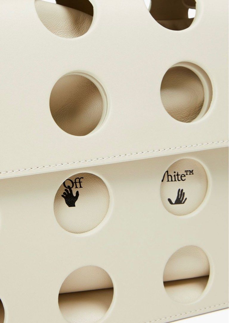 OFF-WHITE™ 2.8 Jitney Porthole cutout leather tote
