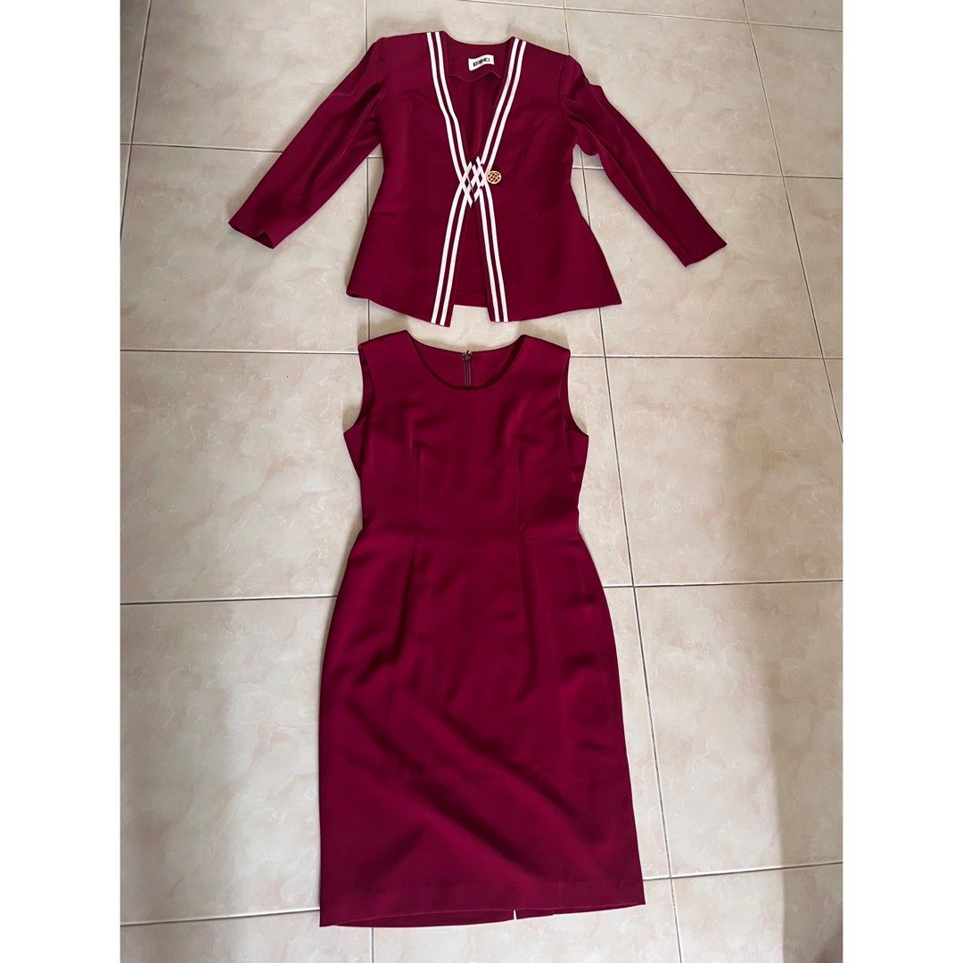 Red dress with jacket outlet