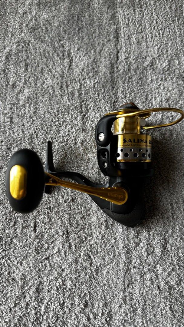 OKUMA SALINA Saltwater Spinning Reel | #SA55S | (Gold/Black) With SURECATCH  Fishing Rod