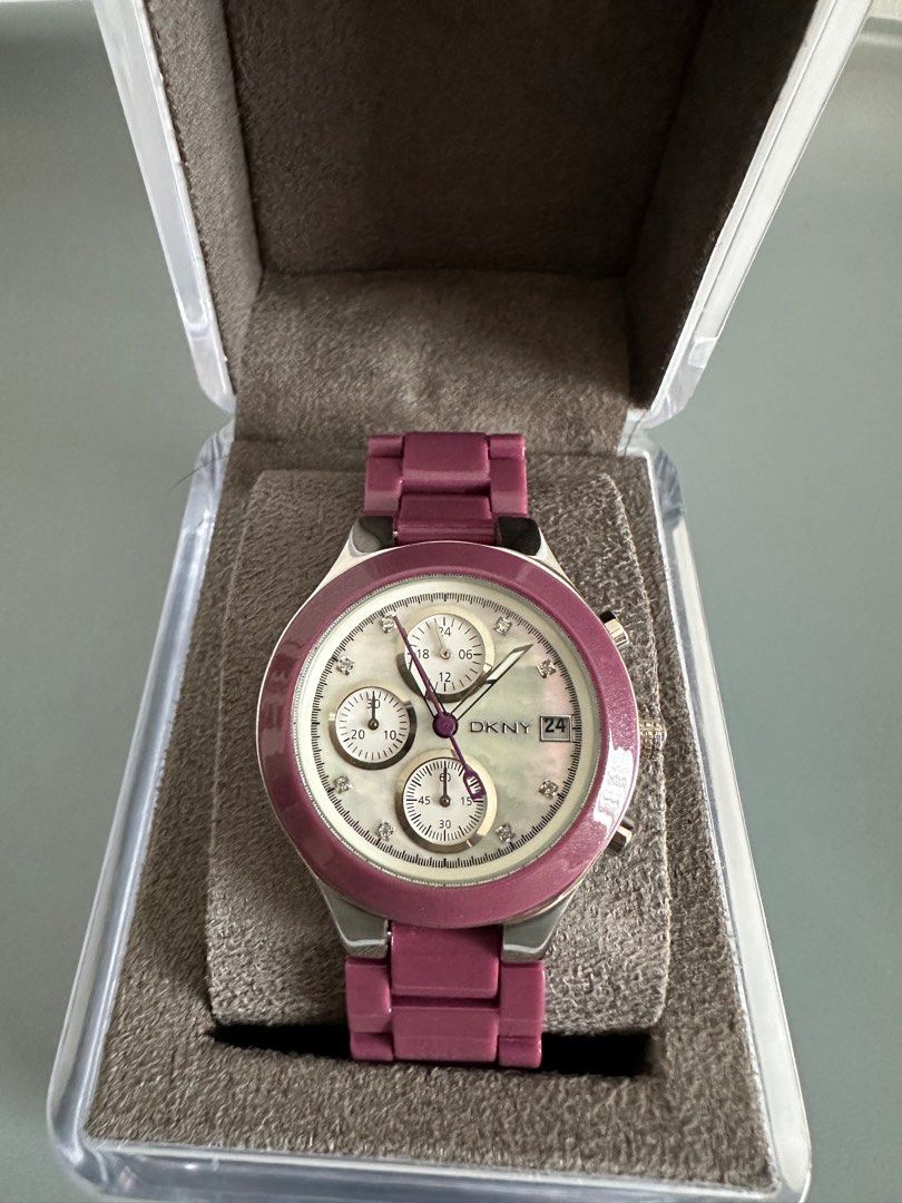 Purple dkny watch online