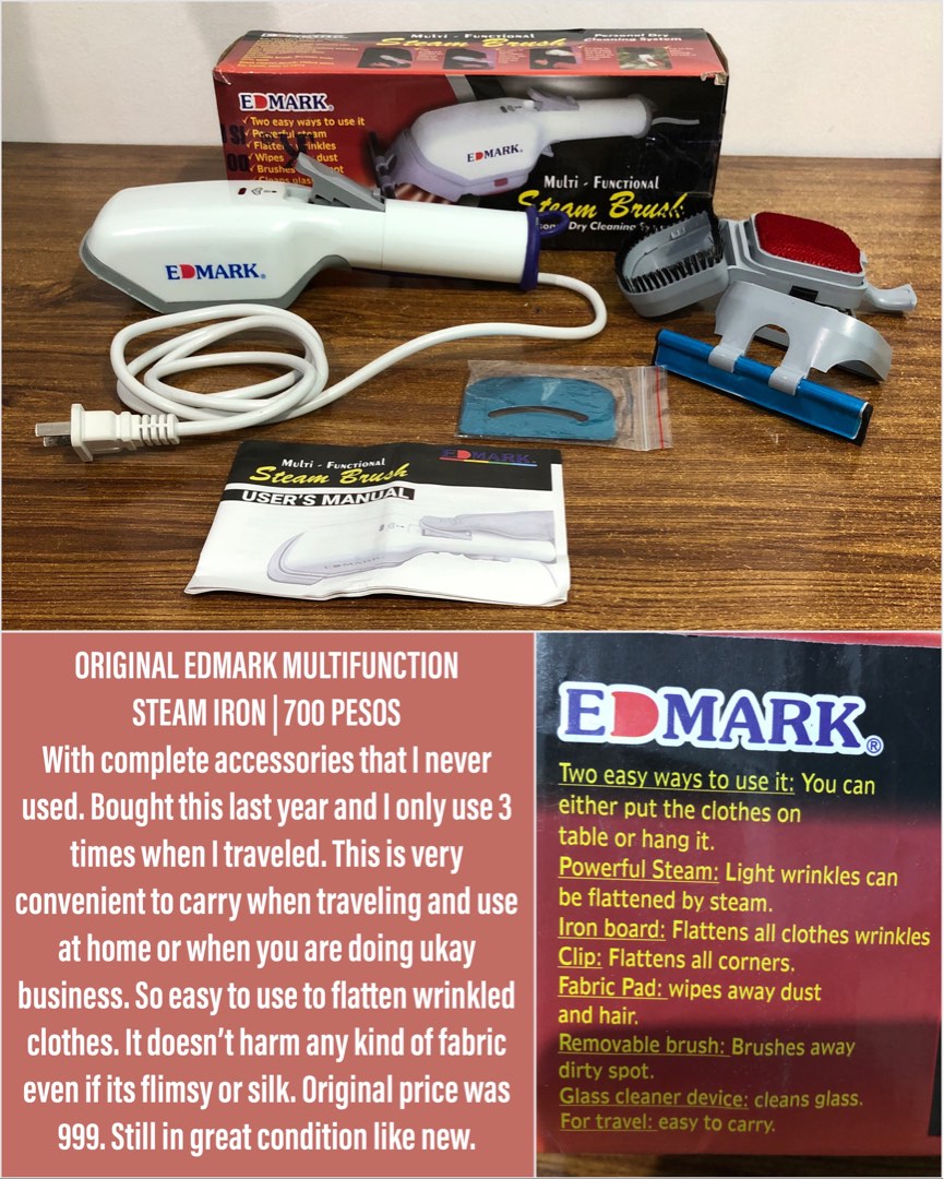 Original Edmark Multifunction Steam Iron, TV & Home Appliances, Irons