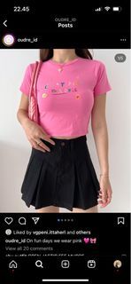 Oudre baby tee crop pink