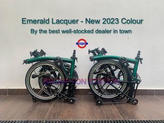 P Line Emerald Lacquer Urban Low Mid Brompton (S4L M4L S4R M4R) BNIB Foldable Bicycle Bike