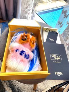 Fendi, Accessories, Fendi Pink Fox Fur Rabbit Fur Bag Charm Keychain