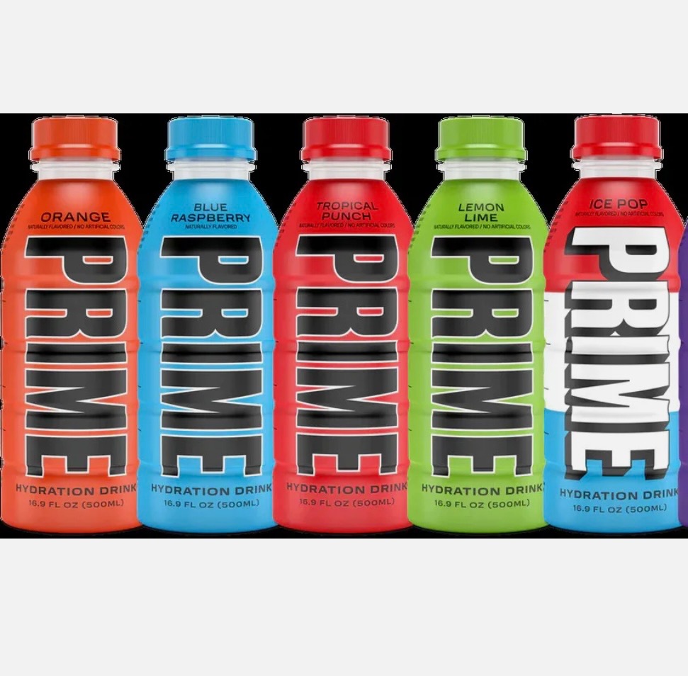 Prime Hydration, Ice Pop, Lemon Lime, Tropical Punch, Blue Raspberry 