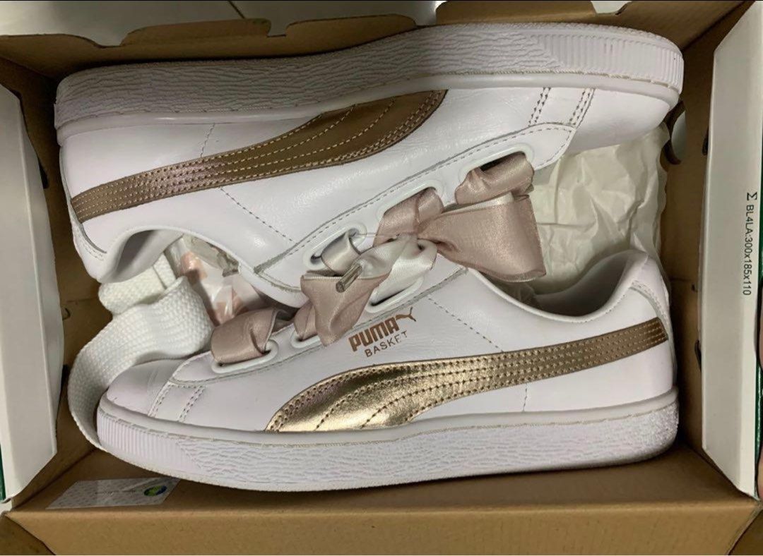 Puma basket heart rose gold