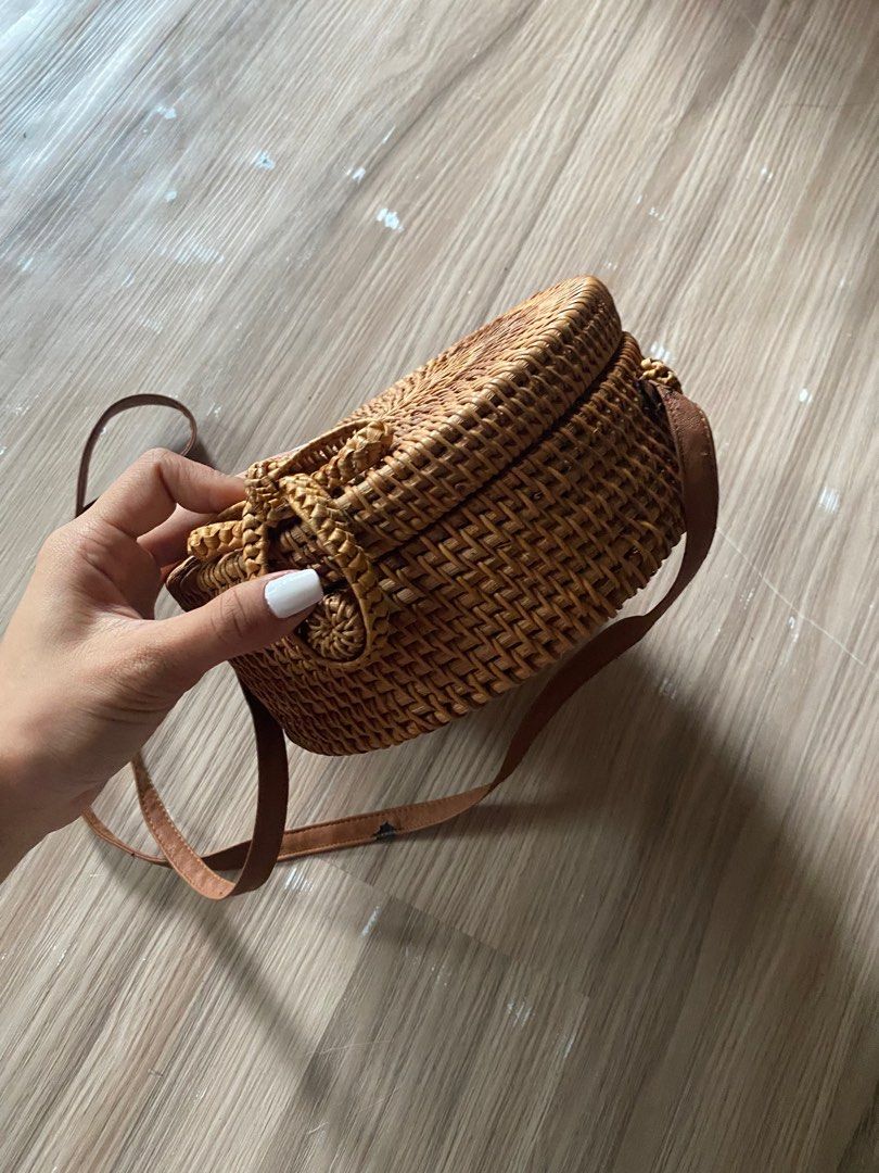Jelly rattan round bag best sale