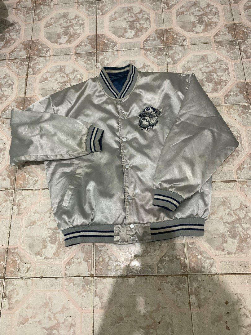 REVERSIBLE HOYAS VARSITY JACKET (Category: Coats, Jackets and Outerwear) located in Iloilo. Submitted by goodcatchthrift (Listing ID 1245970501, Image 1). Description: Paint chips issue.