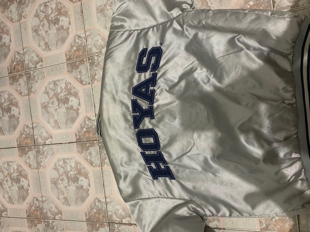 REVERSIBLE HOYAS VARSITY JACKET (Category: Coats, Jackets and Outerwear) located in Iloilo. Submitted by goodcatchthrift (Listing ID 1245970501, Image 2). Description: Paint chips issue.