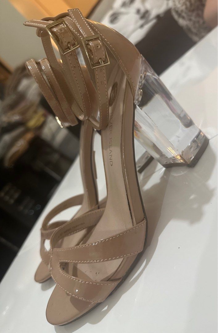 River island clear heels store