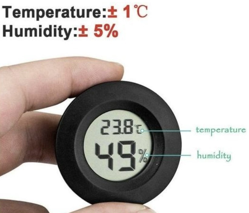 Digital Thermometer Hygrometer Temperature Humidity Gauge with Probe for  Vehicle Reptile Terrarium Fish Tank Refrigerator 20%OFF