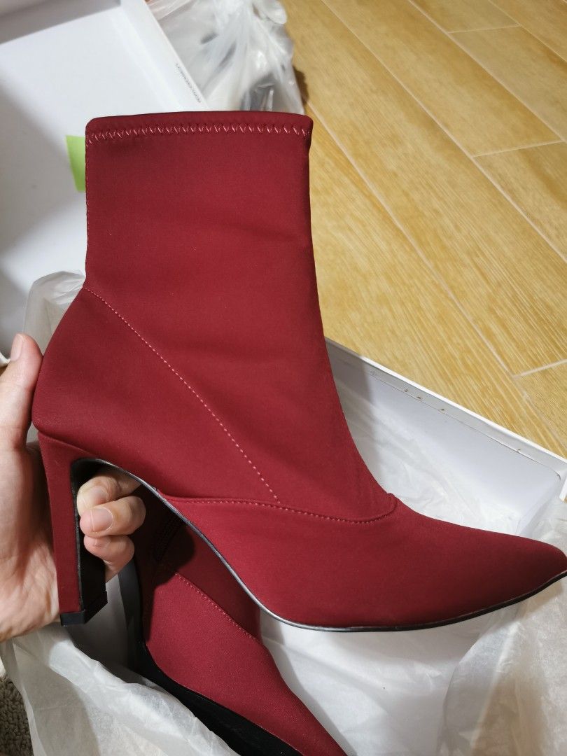 Red Satin boots