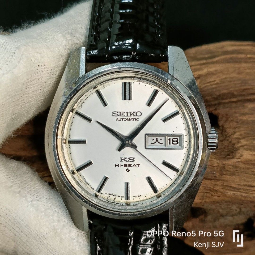 Seiko KS 5626 7000 SS AT 37mm Men Fat lug Daydate quickset ok