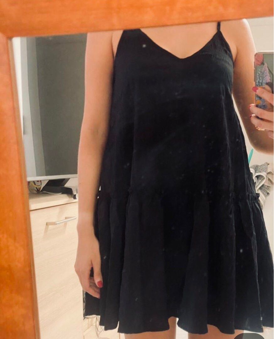 Black cami hot sale swing dress