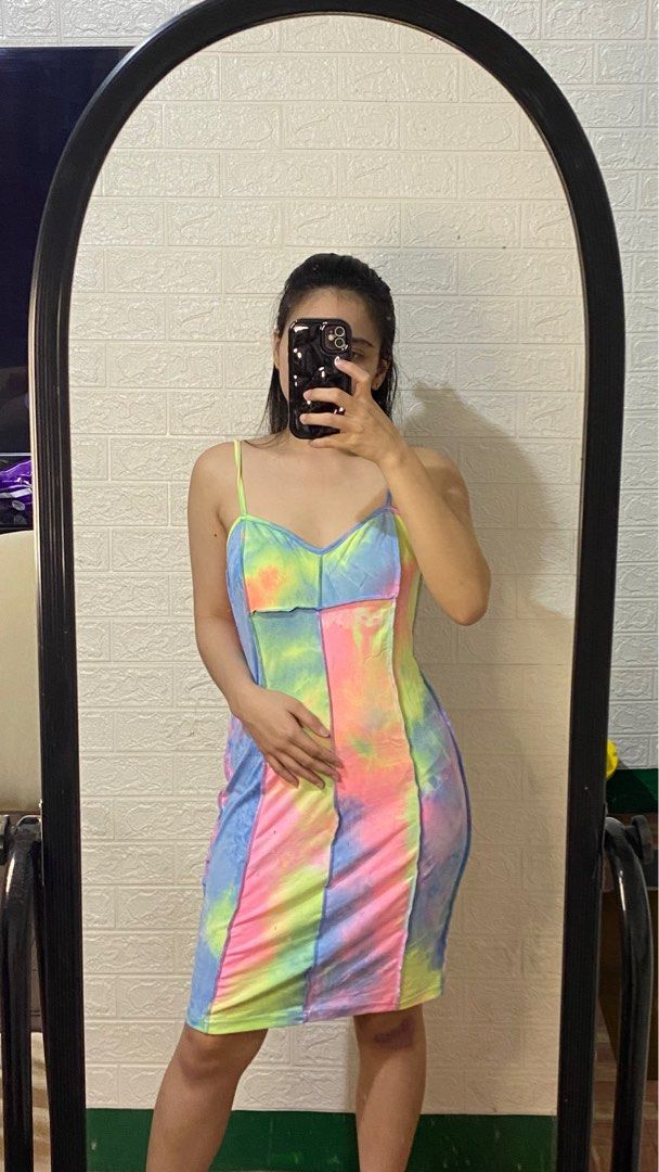 SHEIN Rainbow Dress Women s Fashion Dresses Sets Dresses on