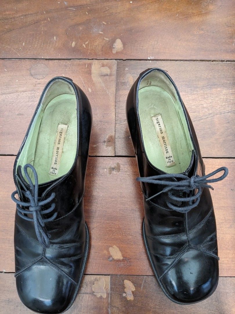 Sigerson Morrison Lace up Heeled Brogues Women s Fashion