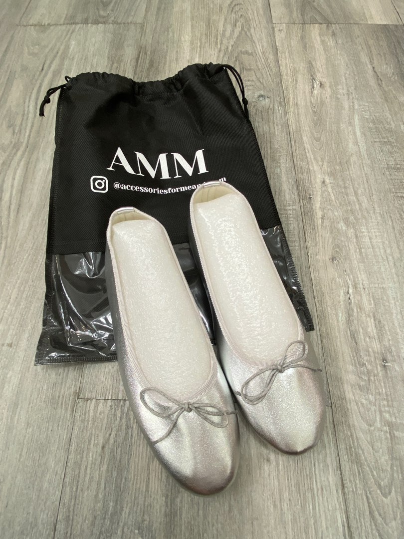 Silver Ballet Flats Brand New on Carousell