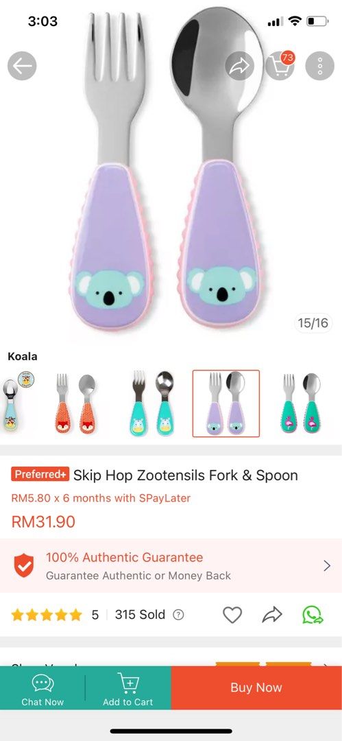 Skip Hop - Zootensils Fork & Spoon Unicorn