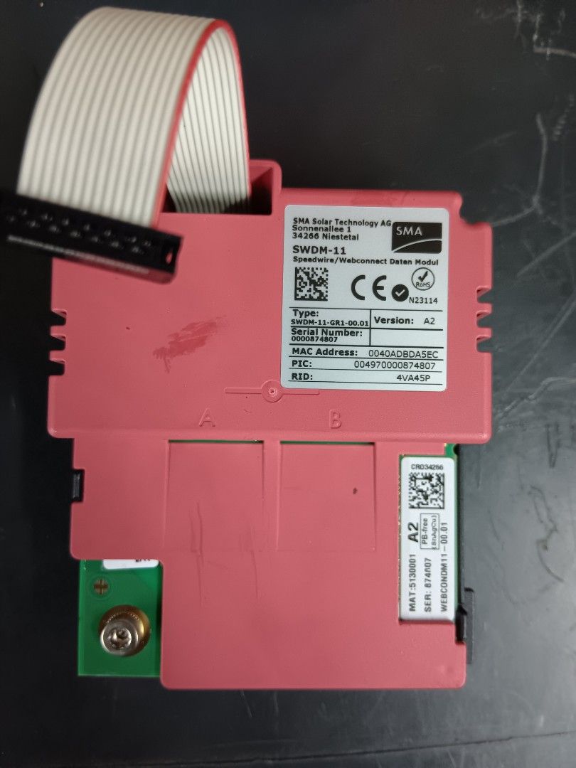 SMA SWDM-11 SPEEDWIRE/WEBCONNECT DATA MODULE (Category: Construction & Building Materials) located in Manila. Submitted by daniel.aranda (Listing ID 1245807983, Image 1). Description: baka need nyo SMA SWDM-11 Speedwire/Webconnect Data Module 3pcs available 3k each price negotiable pa pm me na lang po salamat 🙂.