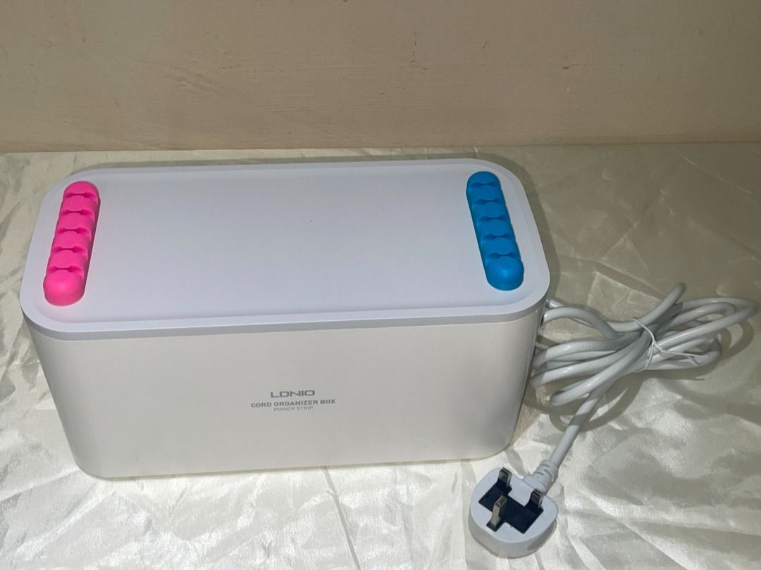 Smart Cable Management Power Strip Box 5 Outlets and 3 USB Port With