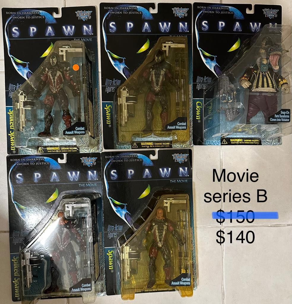 SPAWN (Category: Toy Figures) located in Singapore. Submitted by vendahansa (Listing ID 1245825537, Image 3). Description: Marked down prices as shown on photos. Offer ends Aug 2023!! No further discounts. .