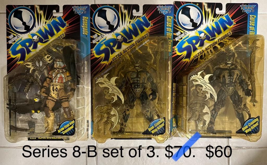 SPAWN (Category: Toy Figures) located in Singapore. Submitted by vendahansa (Listing ID 1245825537, Image 8). Description: Marked down prices as shown on photos. Offer ends Aug 2023!! No further discounts. .