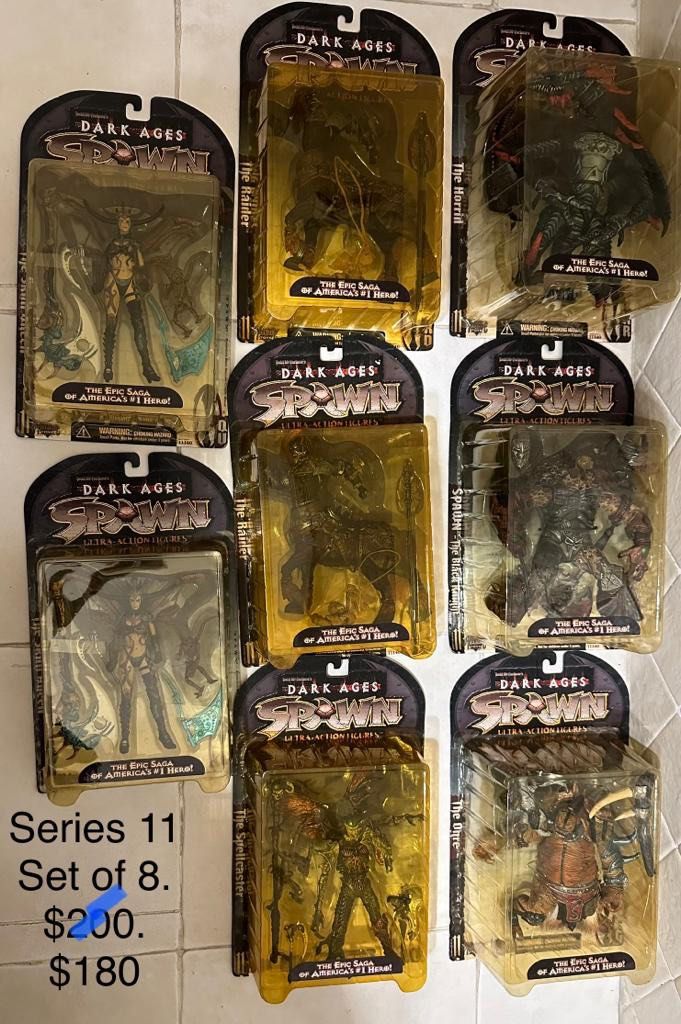 SPAWN (Category: Toy Figures) located in Singapore. Submitted by vendahansa (Listing ID 1245826610, Image 3). Description: Marked down prices as shown on photos. Offer ends Aug 2023. No further discounts!.