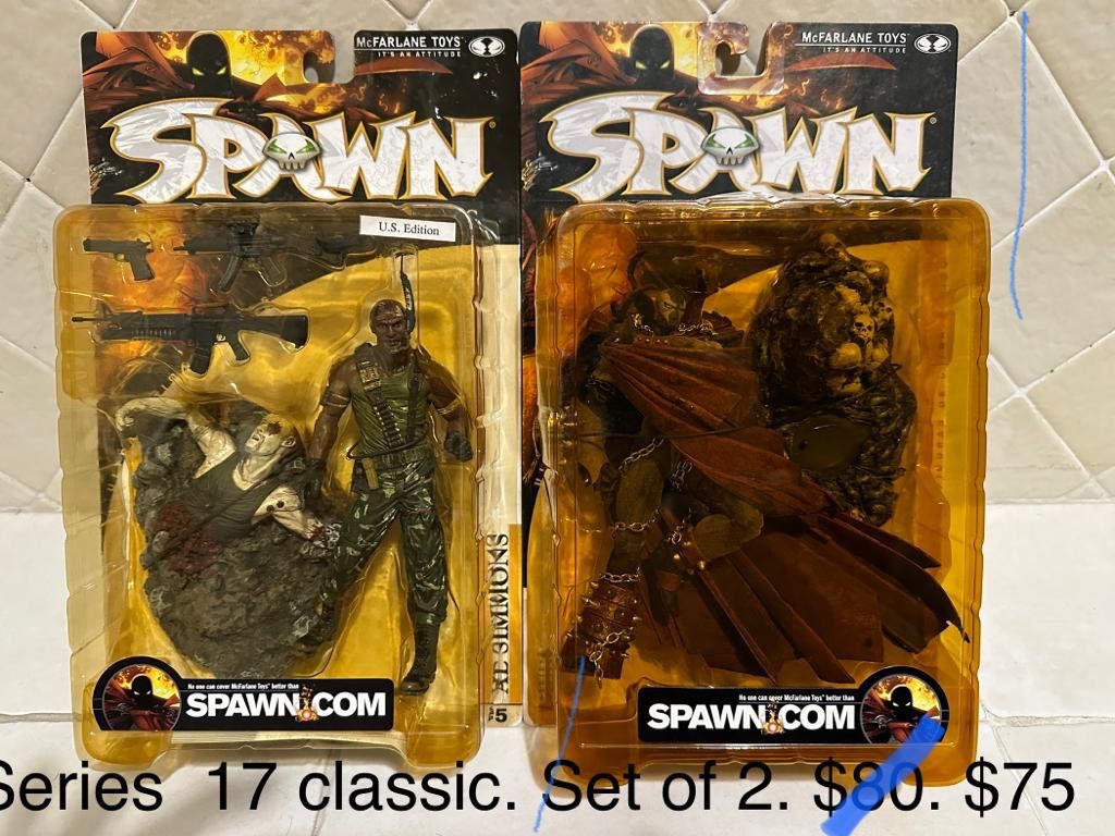 SPAWN (Category: Toy Figures) located in Singapore. Submitted by vendahansa (Listing ID 1245826610, Image 10). Description: Marked down prices as shown on photos. Offer ends Aug 2023. No further discounts!.