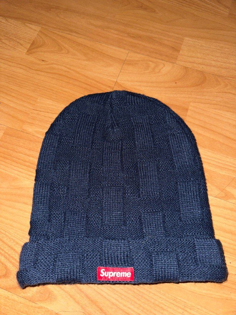 Buy Supreme 22AW Property Label Beanie Beanie Knit Cap Blue - Blue