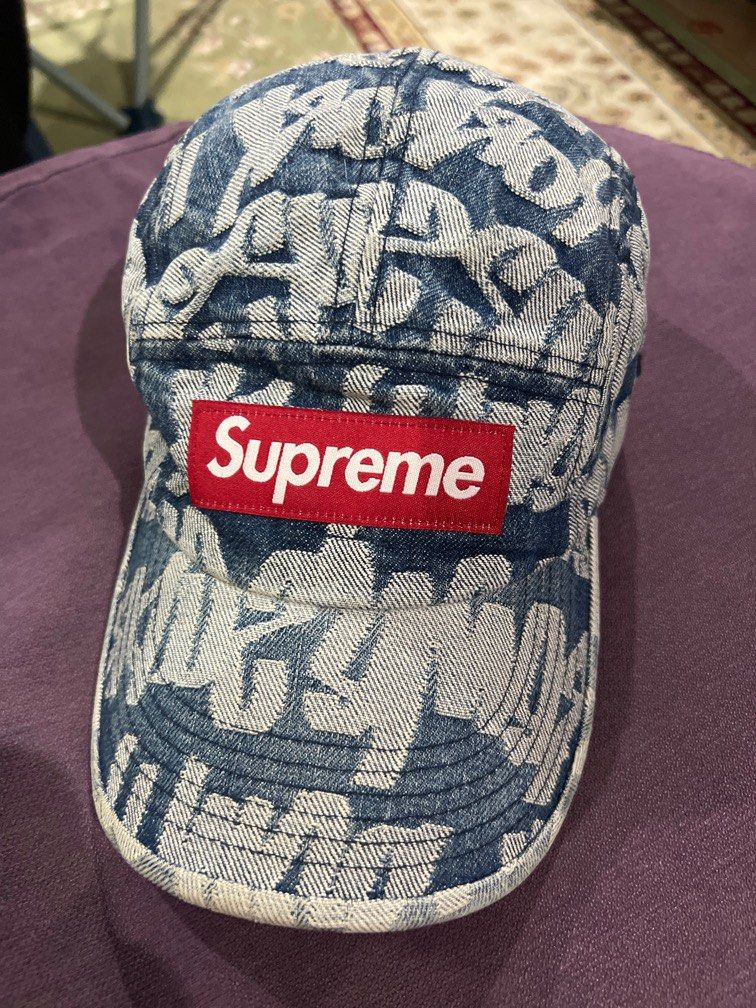 Supreme Fat Tip Jacquard Denim Camp Cap