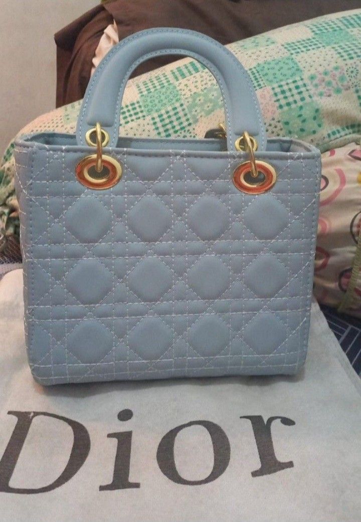 Tas Dior Baby Blue Fesyen Wanita Tas Dompet di Carousell