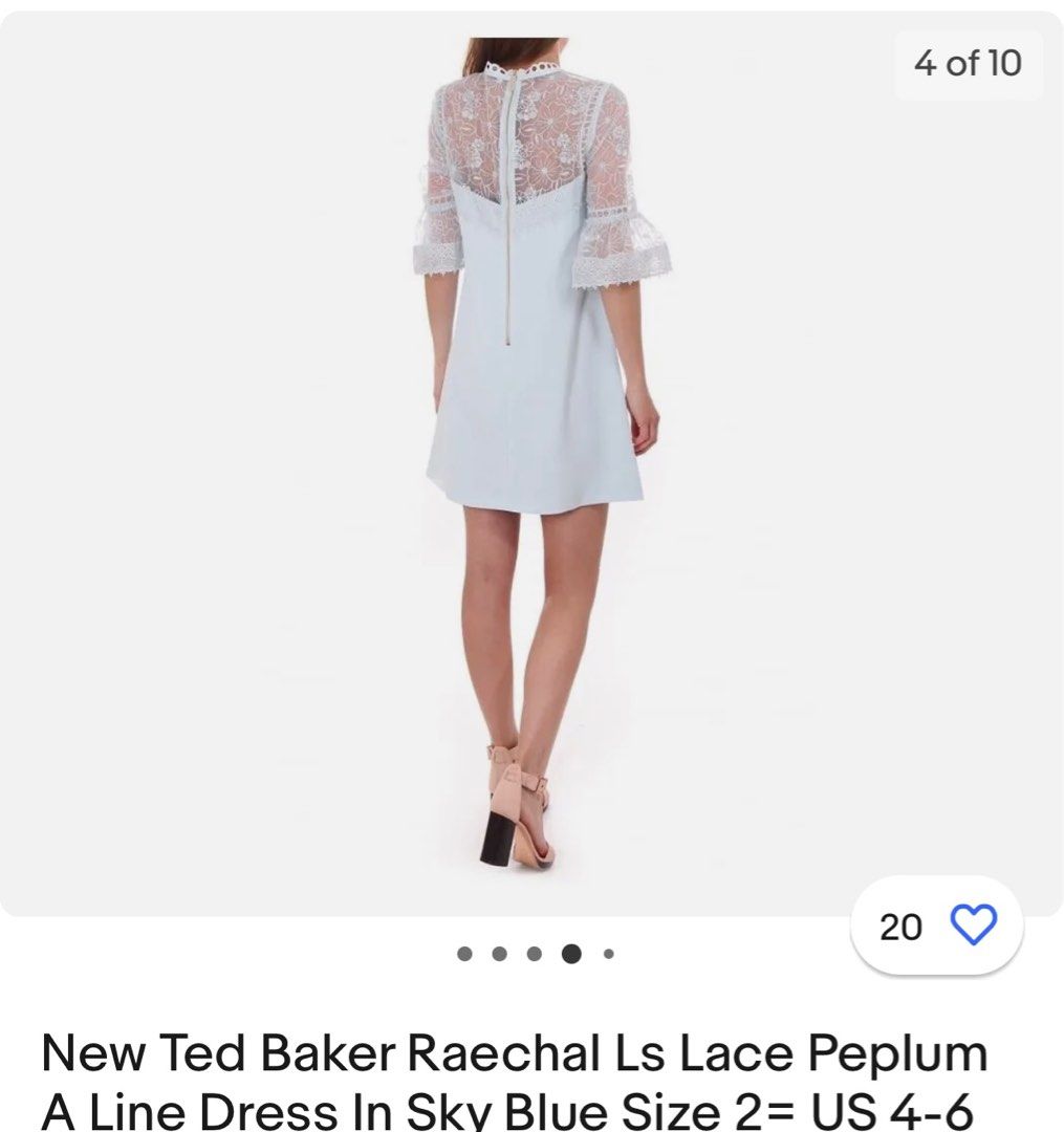 Ted baker lace peplum dress sales