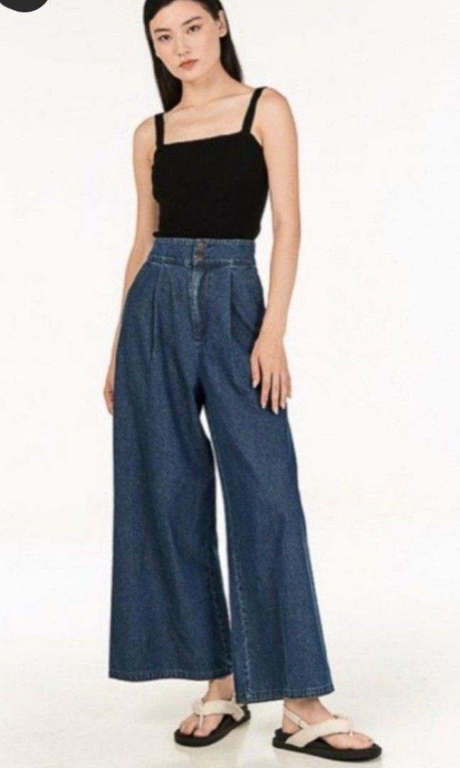 The Closet lover Charles Denim Suspender Jeans, Women's Fashion