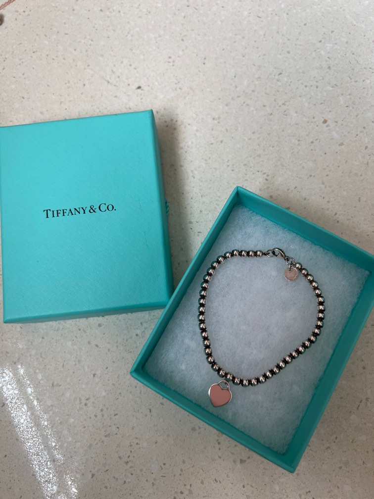Tiffany and co bracelet pink heart store