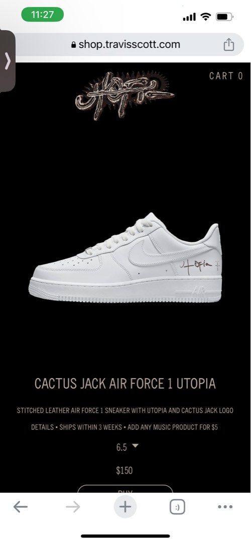 Air force top travis scott shop