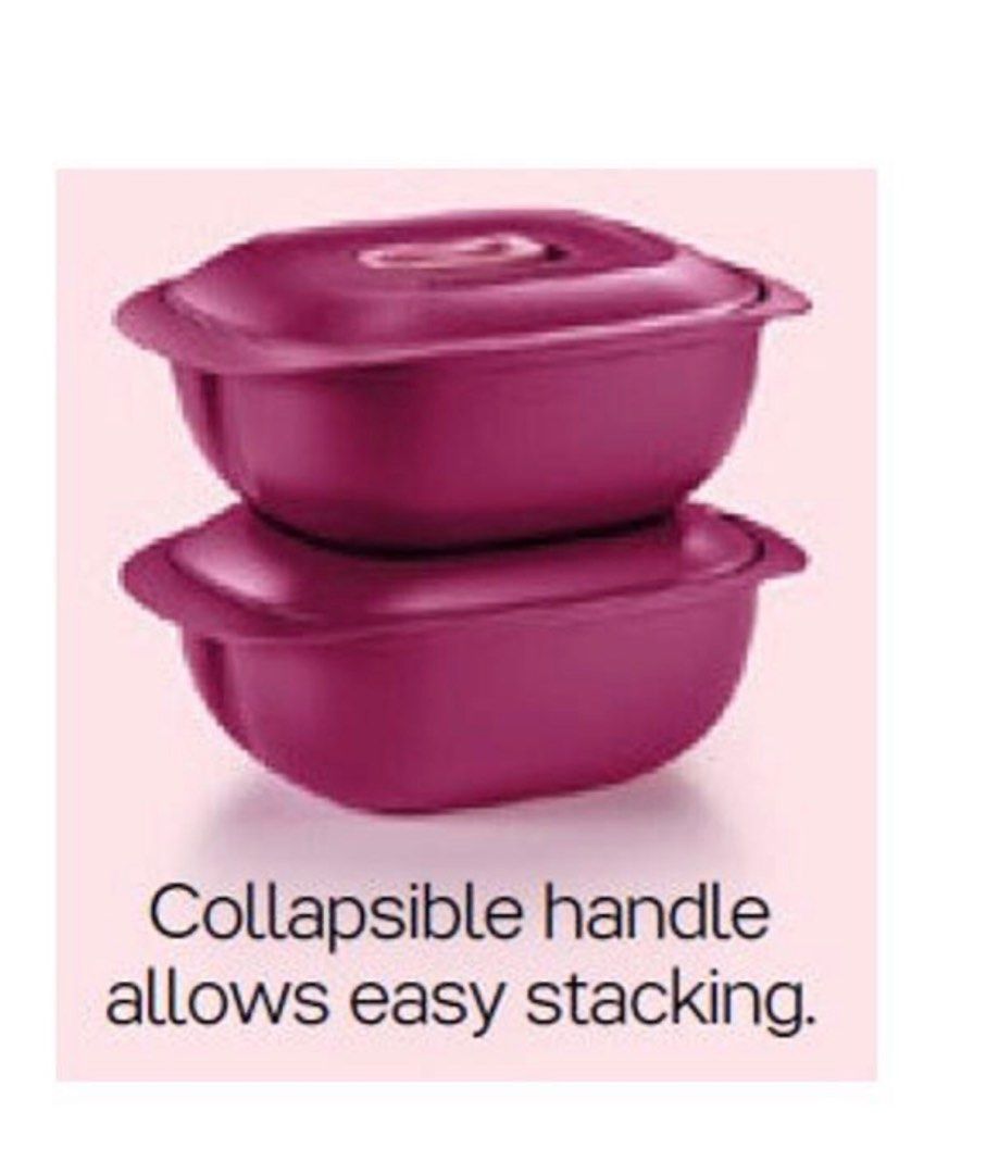 Tupperware Gourmet server set blossom purple pink, Furniture & Home