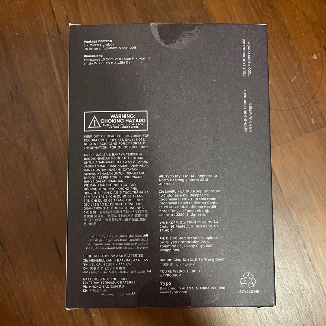 typo micro light box, Hobbies & Toys, Stationery & Craft, Other ...