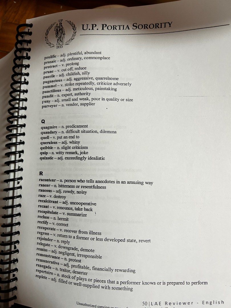 UP Law Aptitude Exam Reviewer (UP Portia Society), Hobbies & Toys